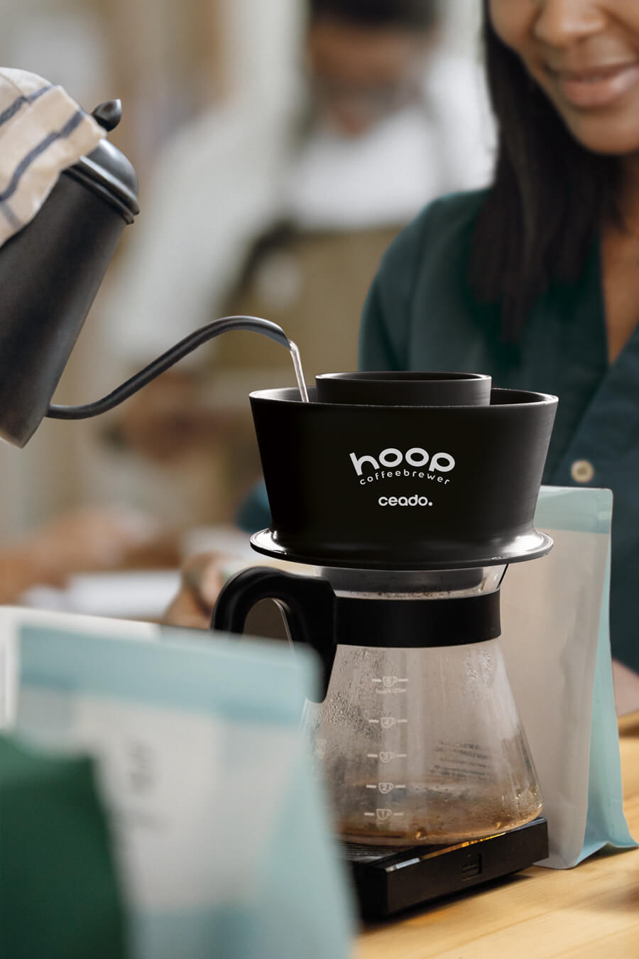 The Ceado Hoop Radial Infusion Coffee Brewer Aquamarine by the Coffee Beautiful Coffee Company UK London Surrey