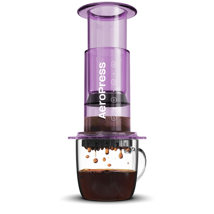 AeroPress Clear Purple Coffee Brewer by the Coffee Beautiful Coffee Company UK London Surrey