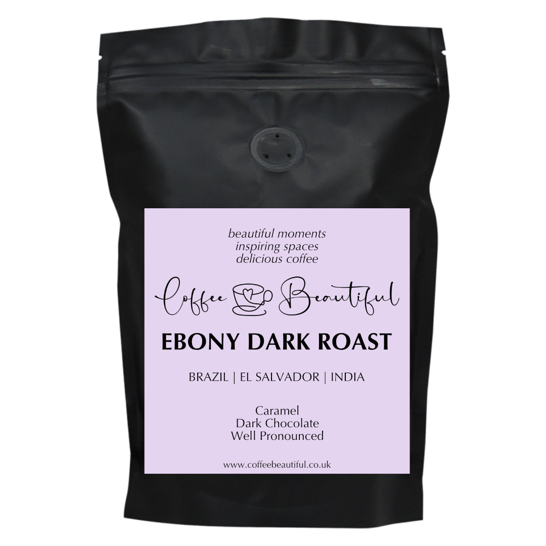 The Coffee Beautiful Dark Roast Ebony Blend Fresh Roasted Coffee Beans by the Coffee Beautiful Coffee Company UK London Surrey