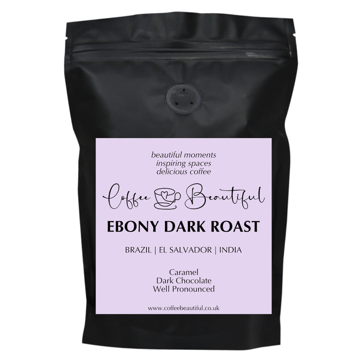 The Coffee Beautiful Dark Roast Ebony Blend Fresh Roasted Coffee Beans by the Coffee Beautiful Coffee Company UK London Surrey