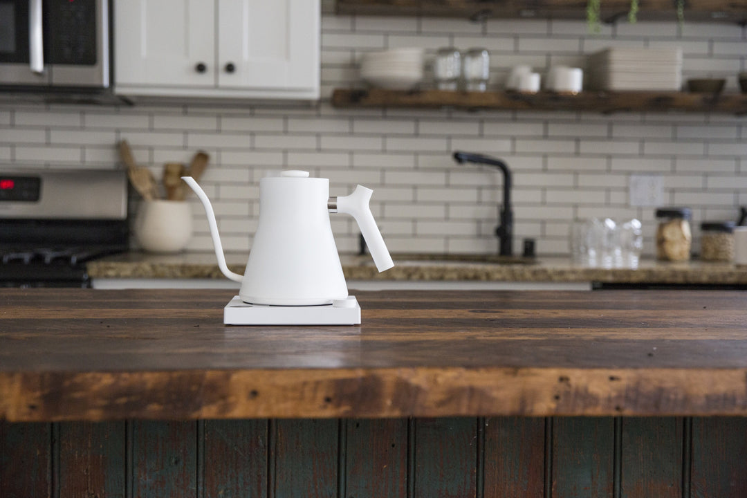 Fellow Stagg EKG Electric Pouring Kettle Matte White by the Coffee Beautiful Coffee Company UK London Surrey