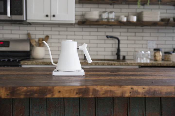 Fellow Stagg EKG Electric Pouring Kettle Matte White by the Coffee Beautiful Coffee Company UK London Surrey