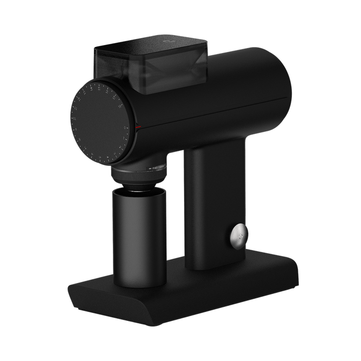 Timemore Sculptor 078S Electric Coffee Grinder in Black — studio shot