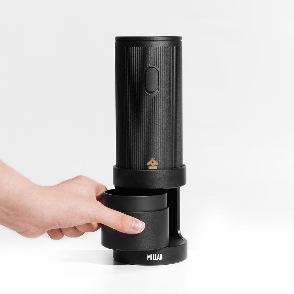 Millab x Timemore E01 Electric Portable Coffee Grinder — angled view