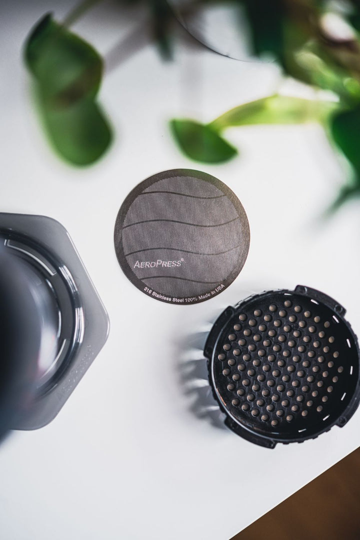 AeroPress Stainless Steel Reusable Coffee Filter The Coffee Beautiful Coffee Company UK London Surrey