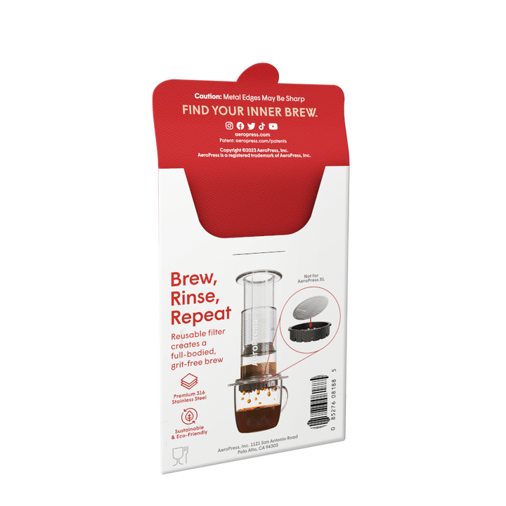 AeroPress Stainless Steel Reusable Coffee Filter The Coffee Beautiful Coffee Company UK London Surrey