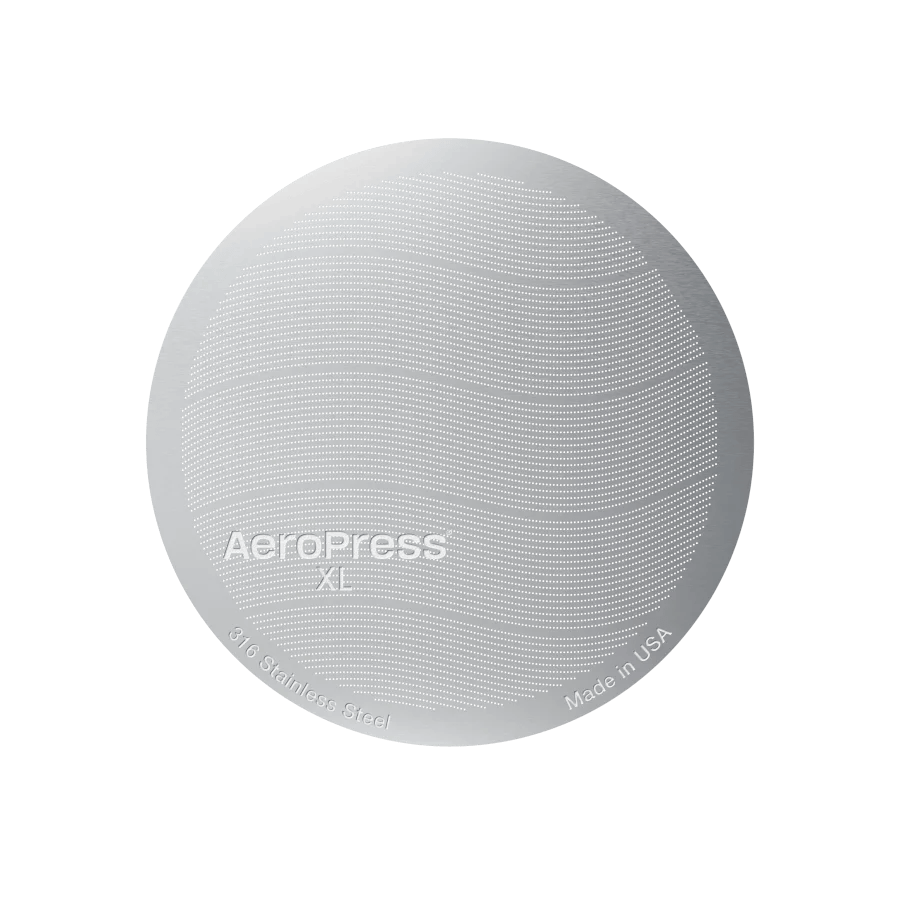 AeroPress XL Stainless Steel Reusable Filter — angled view