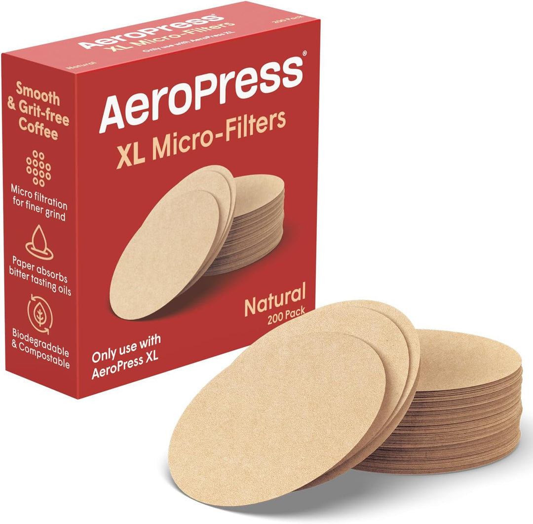 AeroPress XL Natural Paper Micro-Filters x 200 by the Coffee Beautiful Coffee Company UK London Surrey