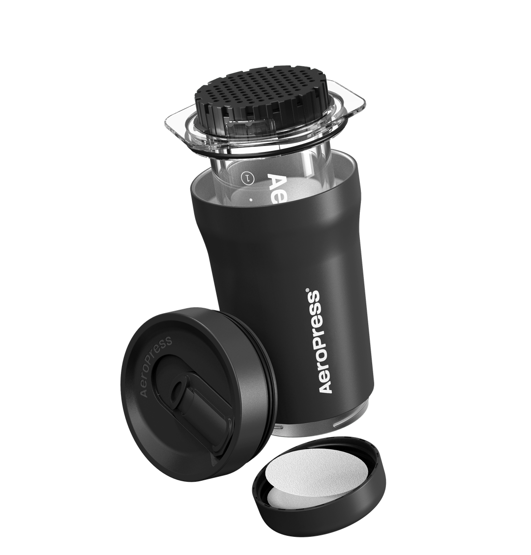 AeroPress Go Plus Coffee Maker in Black by the Coffee Beautiful coffee company UK London Surrey