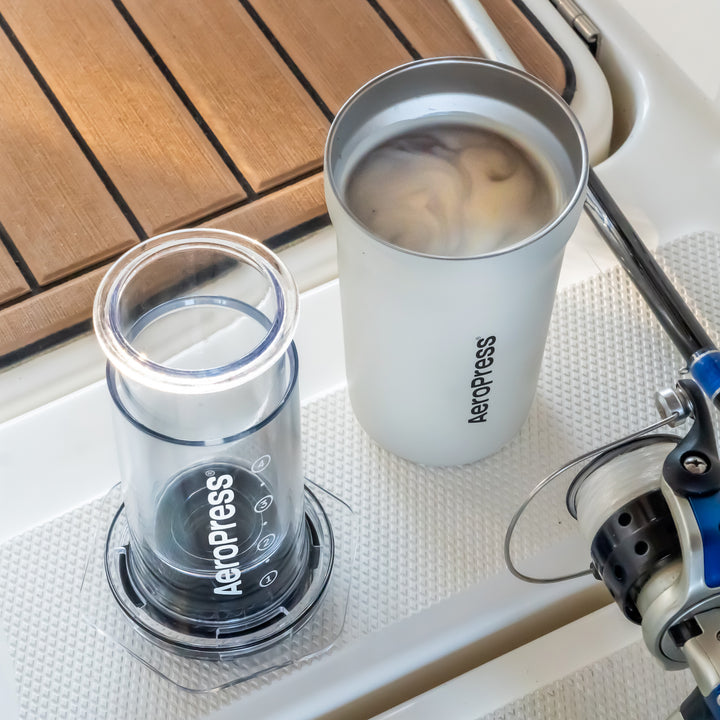 AeroPress Go Plus Coffee Maker in Cream by the Coffee Beautiful coffee company UK London Surrey