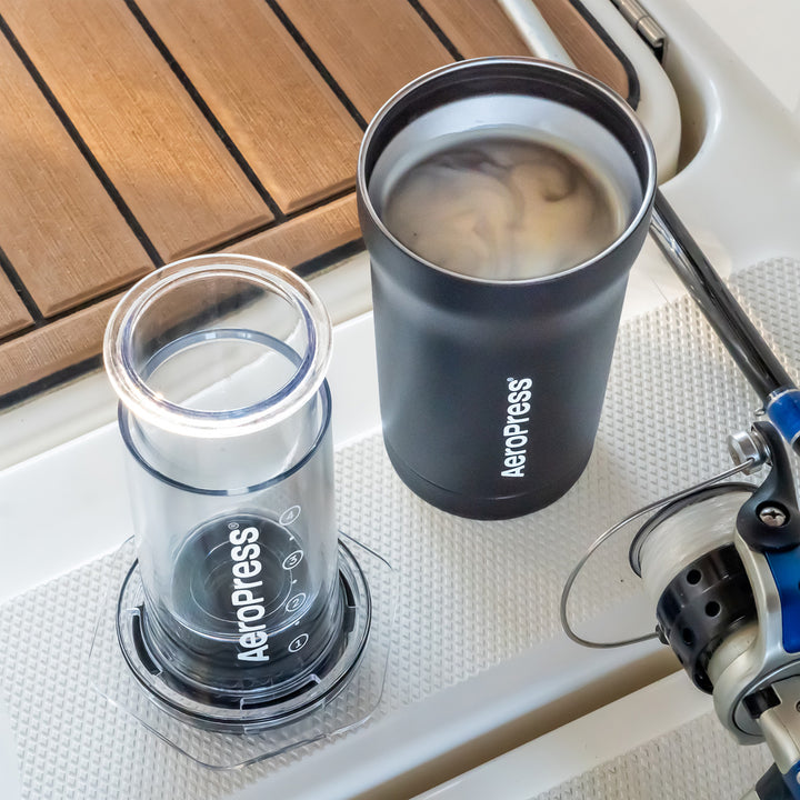 AeroPress Go Plus Coffee Maker in Black by the Coffee Beautiful coffee company UK London Surrey