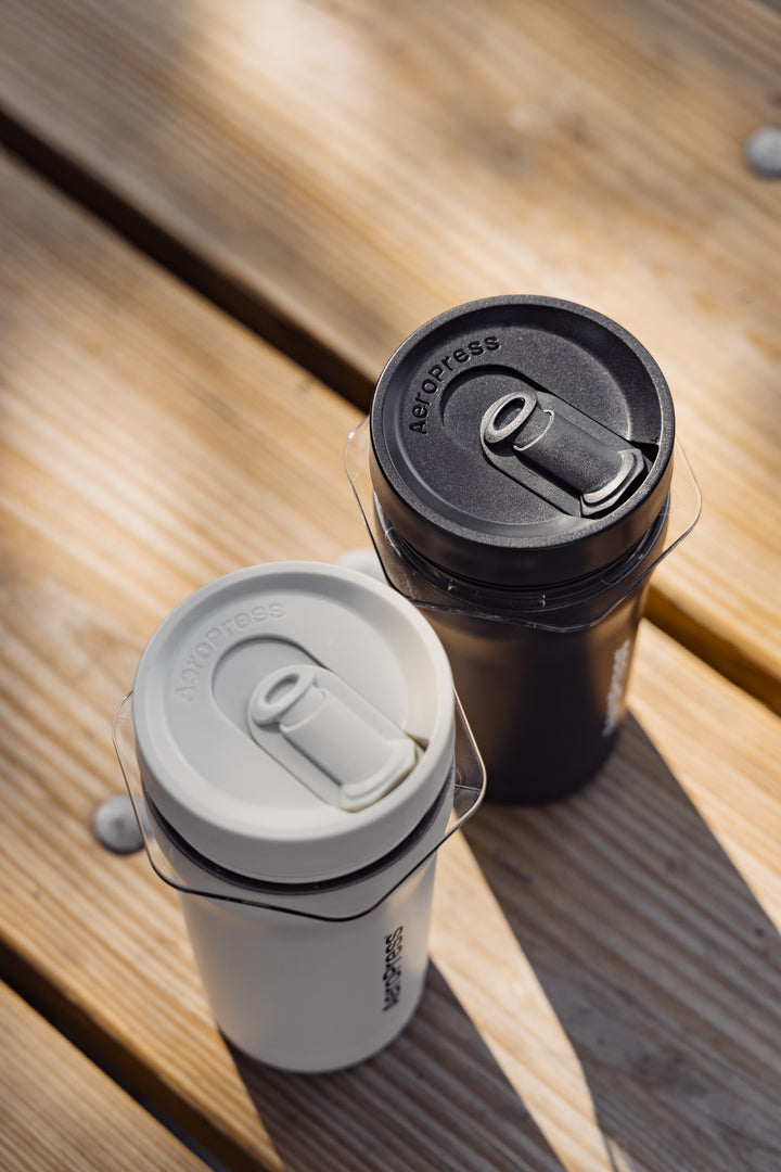 AeroPress Go Plus Coffee Maker in Cream by the Coffee Beautiful coffee company UK London Surrey