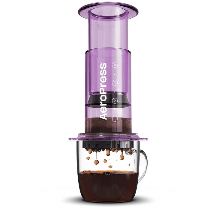 AeroPress Clear Purple Coffee Brewer by the Coffee Beautiful Coffee Company UK London Surrey