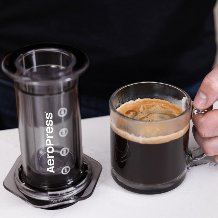 AeroPress Clear Black Coffee Brewer by the Coffee Beautiful Coffee Company UK London Surrey