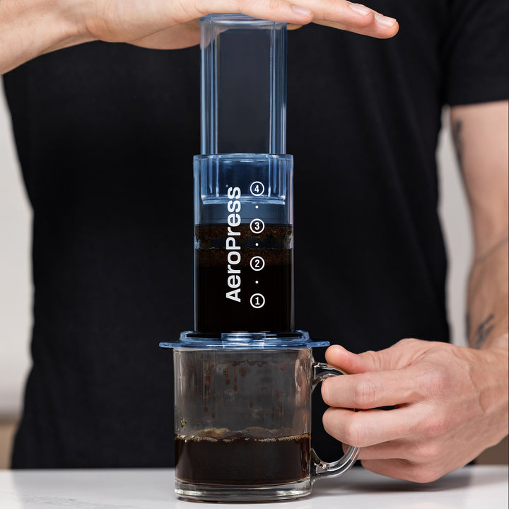 AeroPress Clear Blue Coffee Brewer by the Coffee Beautiful Coffee Company UK London Surrey