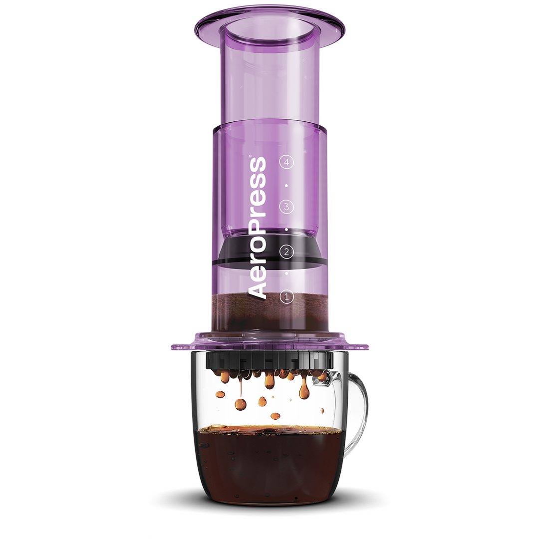 AeroPress Clear Purple Coffee Brewer by the Coffee Beautiful Coffee Company UK London Surrey