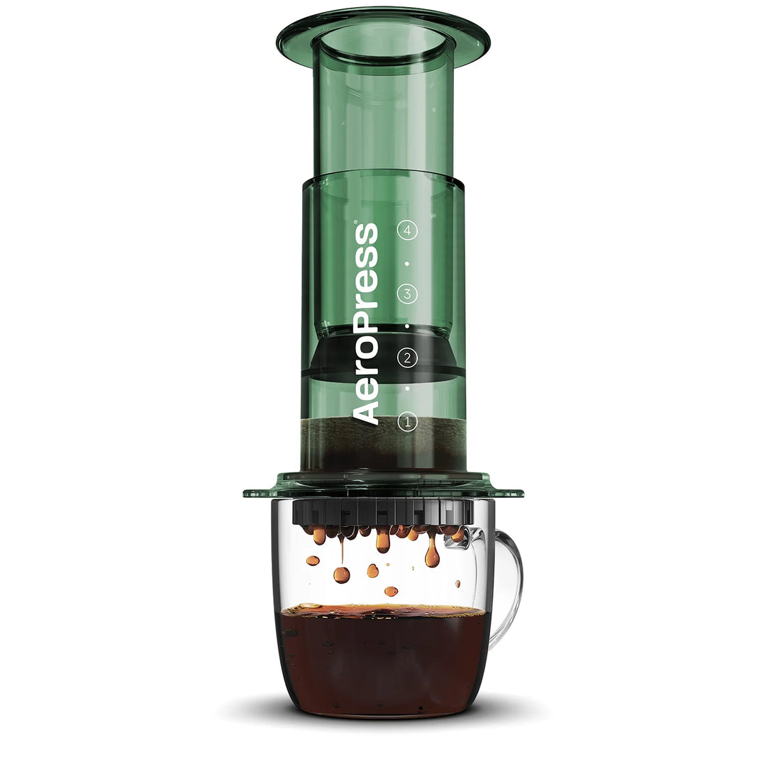 AeroPress Clear Green Coffee Brewer by the Coffee Beautiful Coffee Company UK London Surrey