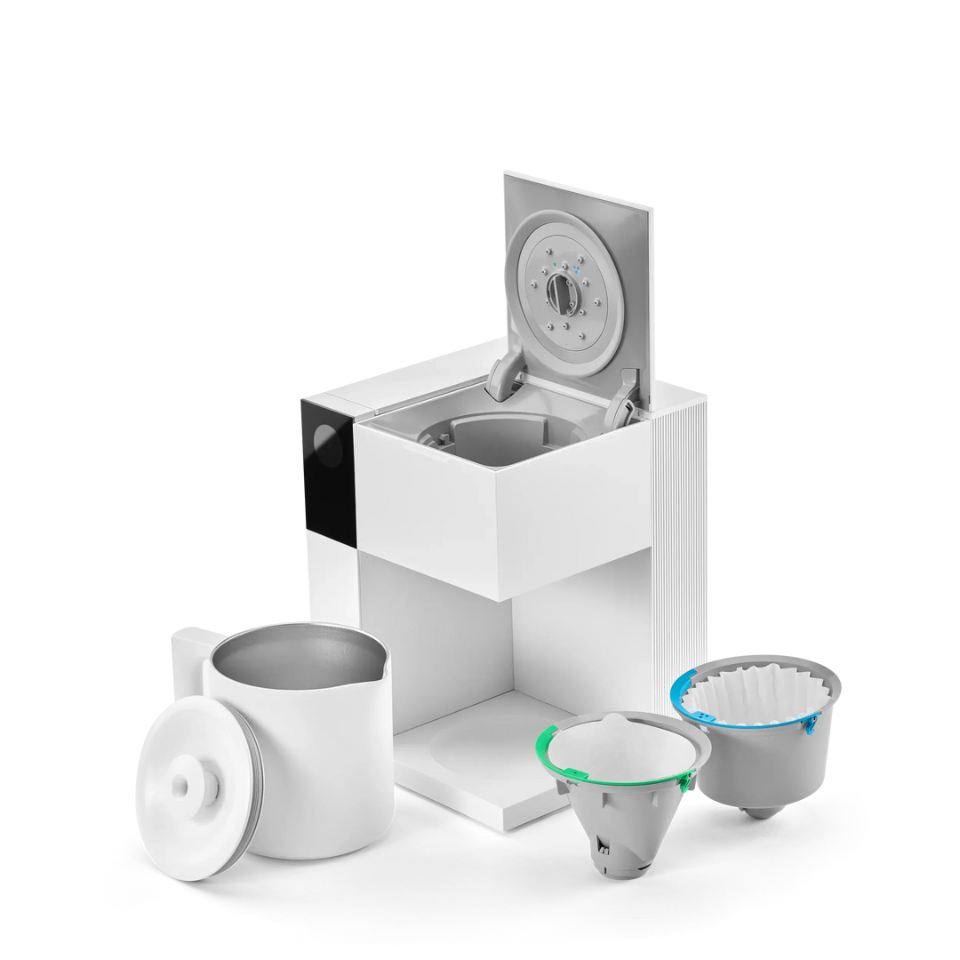 Fellow Aiden Precision Coffee Brewer Matte White — lifestyle shot 2