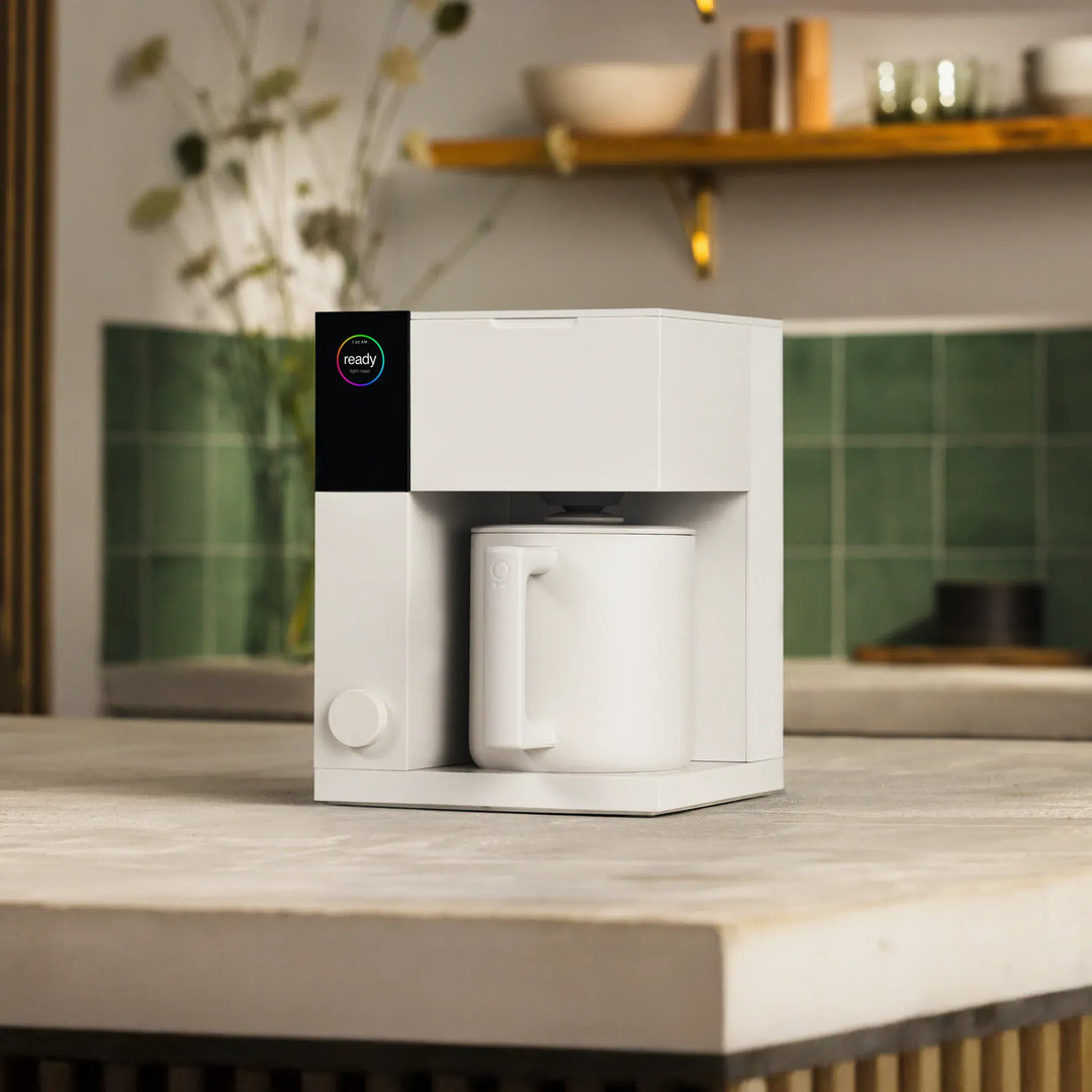 Fellow Aiden Precision Coffee Brewer Matte White — lifestyle shot 3