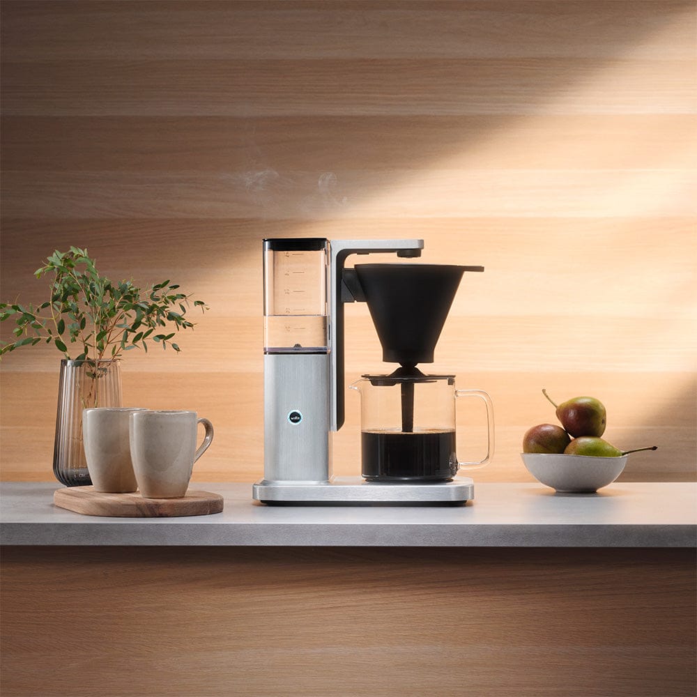 Wilfa Zense Alux Coffee Maker Brushed Aluminium — angled view