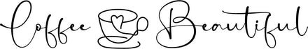 Coffee Beautiful Logo with heart-shaped cup design
