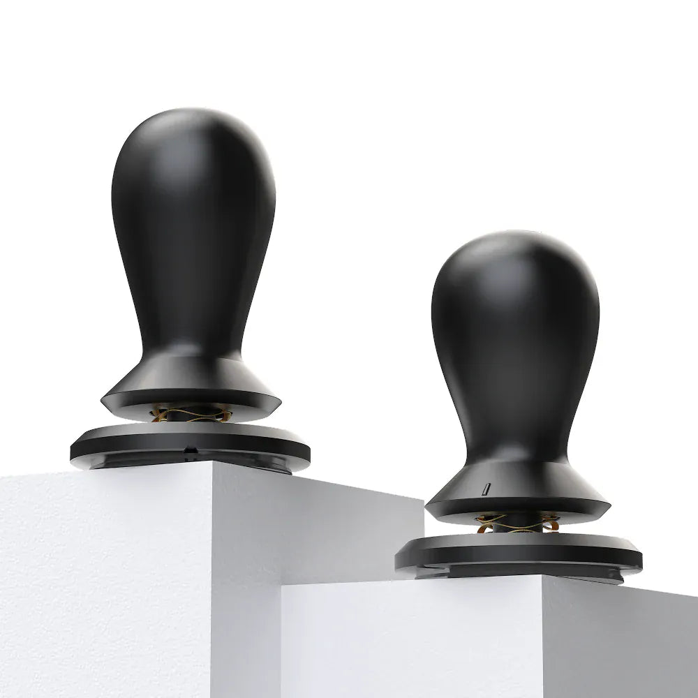 TIMEMORE FLOW tamper Small and Large grip sizes shown side by side for comparison