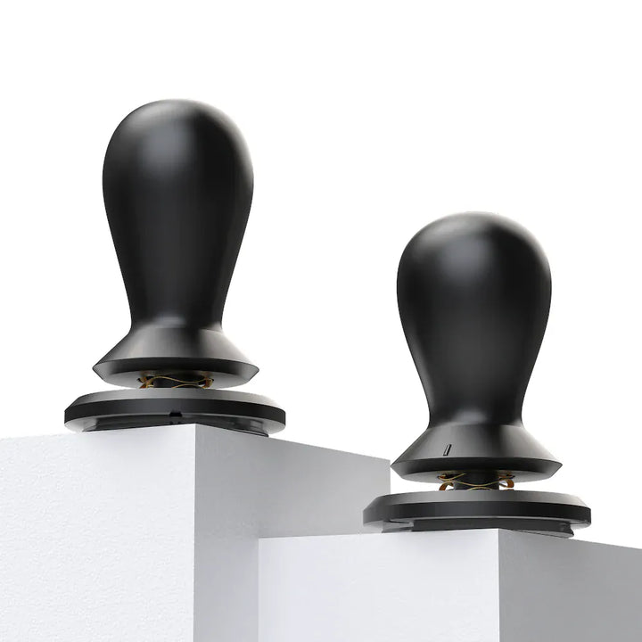 TIMEMORE FLOW tamper Small and Large grip sizes shown side by side for comparison