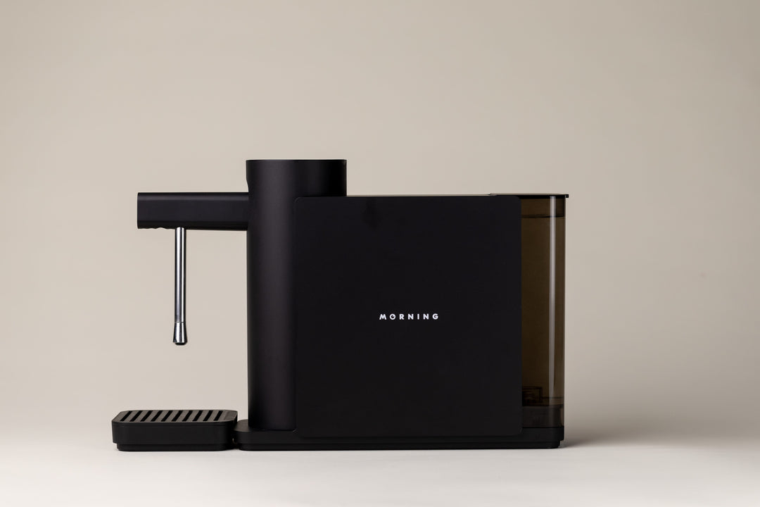 Morning Dream Milk Steamer — Black, front view