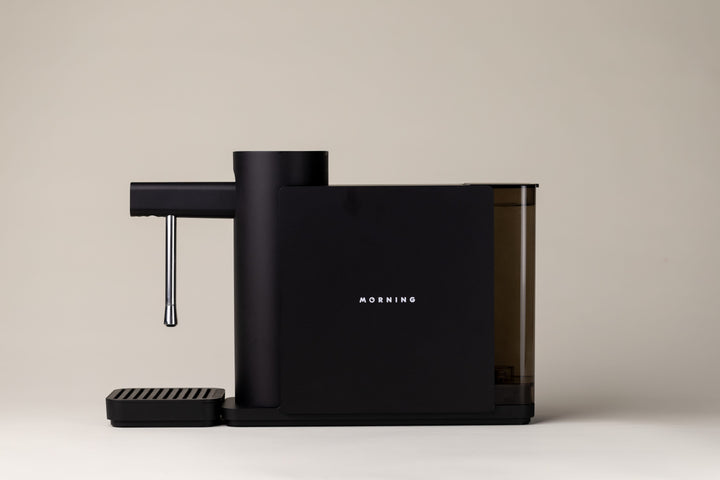 Morning Dream Milk Steamer — Black, front view
