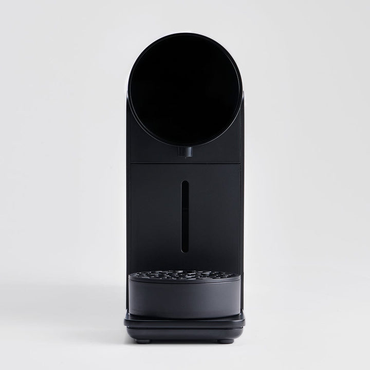 Morning Machine — smart capsule coffee machine in black, front view