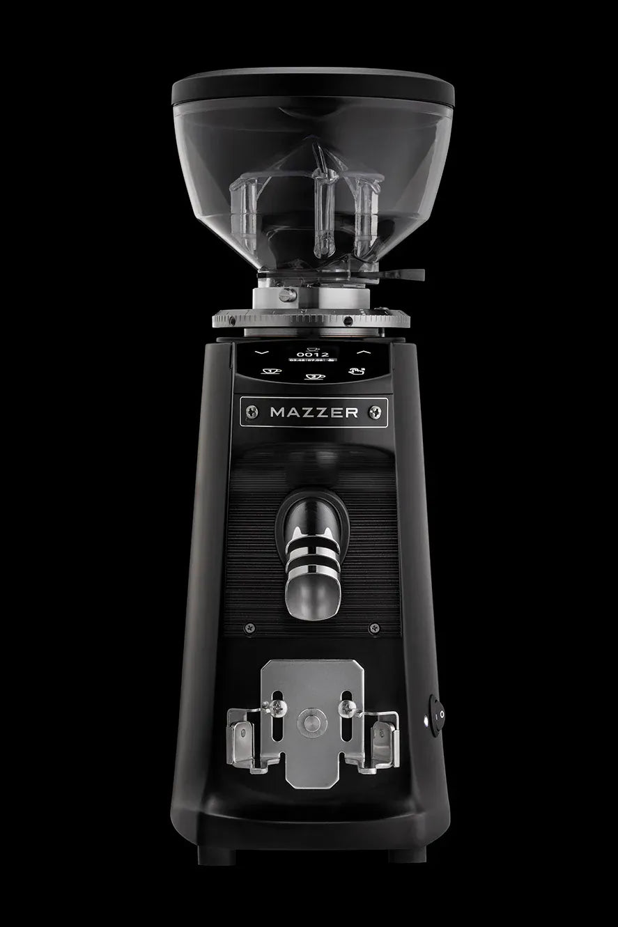 Mazzer Mini Electronic Coffee Grinder — portafilter activation