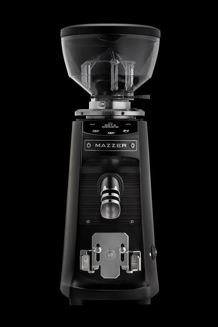 Mazzer Mini Electronic Coffee Grinder — portafilter activation