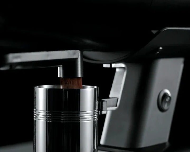 Mazzer Philos I200D Coffee Grinder — dose finisher and canister