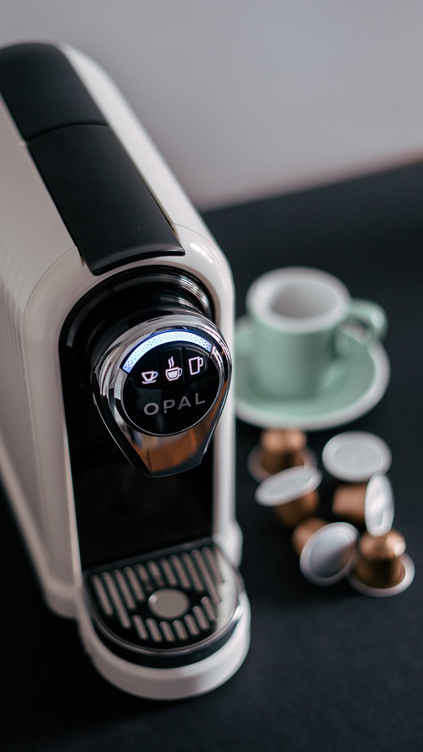 OPAL One Coffee Pod Machine White by the coffee beautiful coffee company uk london surrey