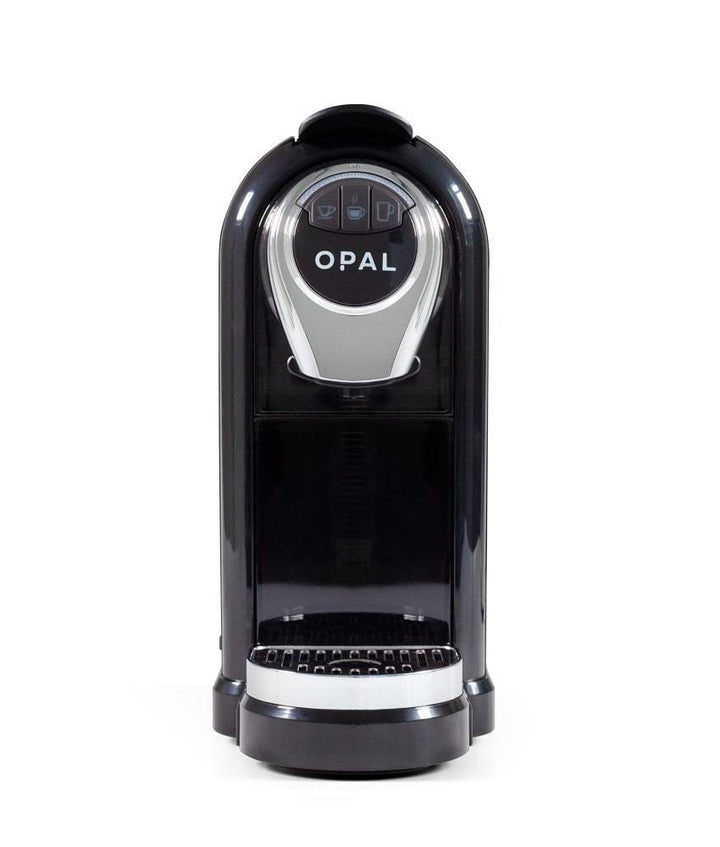 Black OPAL One Coffee Pod Machine on a white background