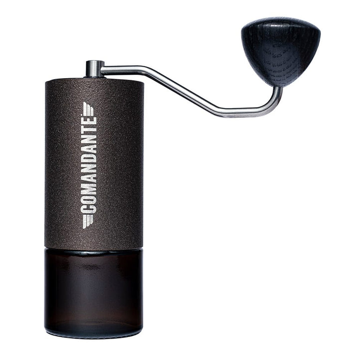 Comandante C40 Nitro Blade Coffee Grinder MK4 in Copper Mountain with 'Comandante' branding on a white background