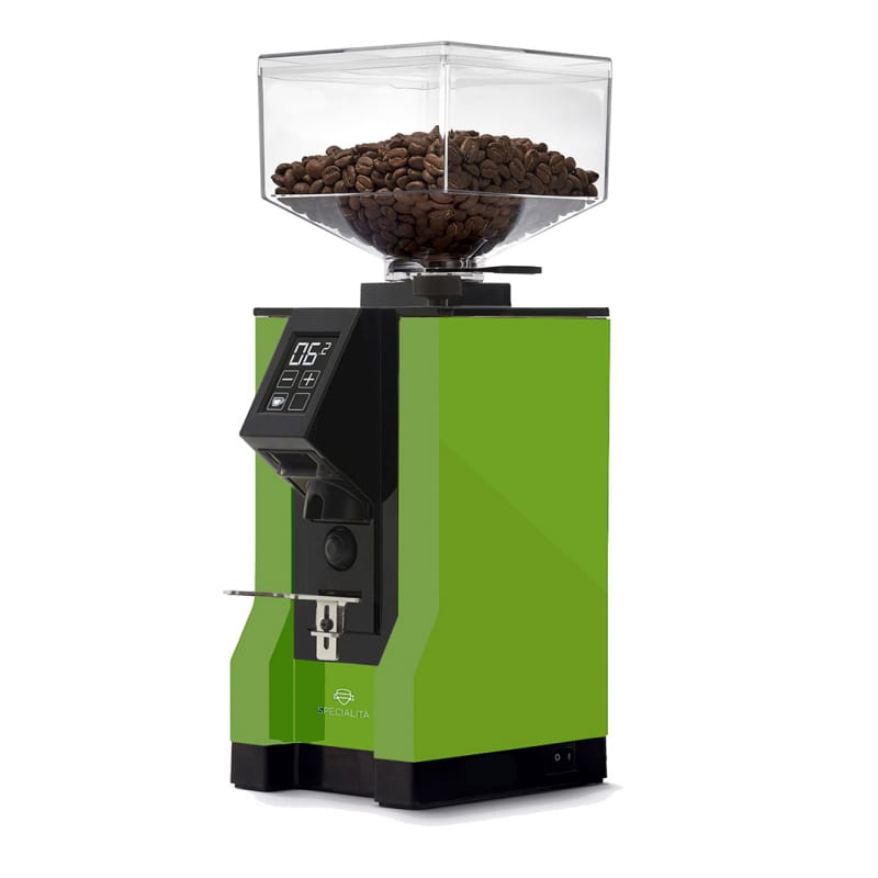 Eureka Mignon Specialita 55 espresso grinder in Lime Green