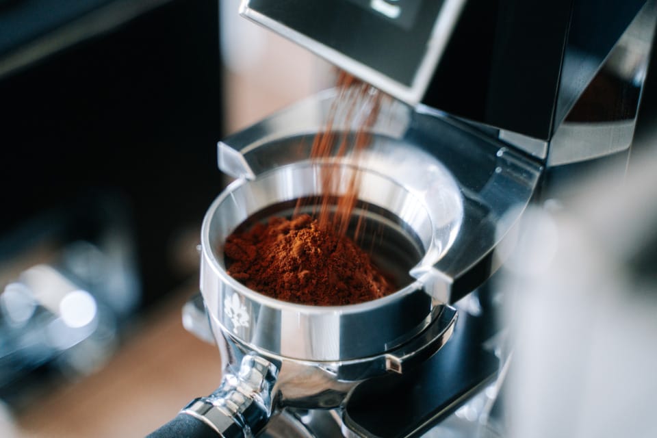 Your dose, weighed as it grinds