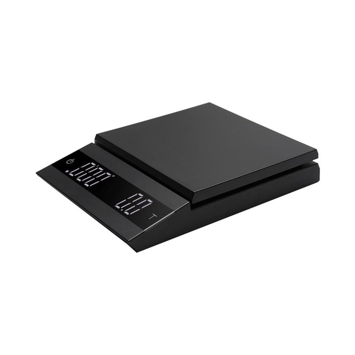 Felicita Parallel Coffee Scale in Black on a white background