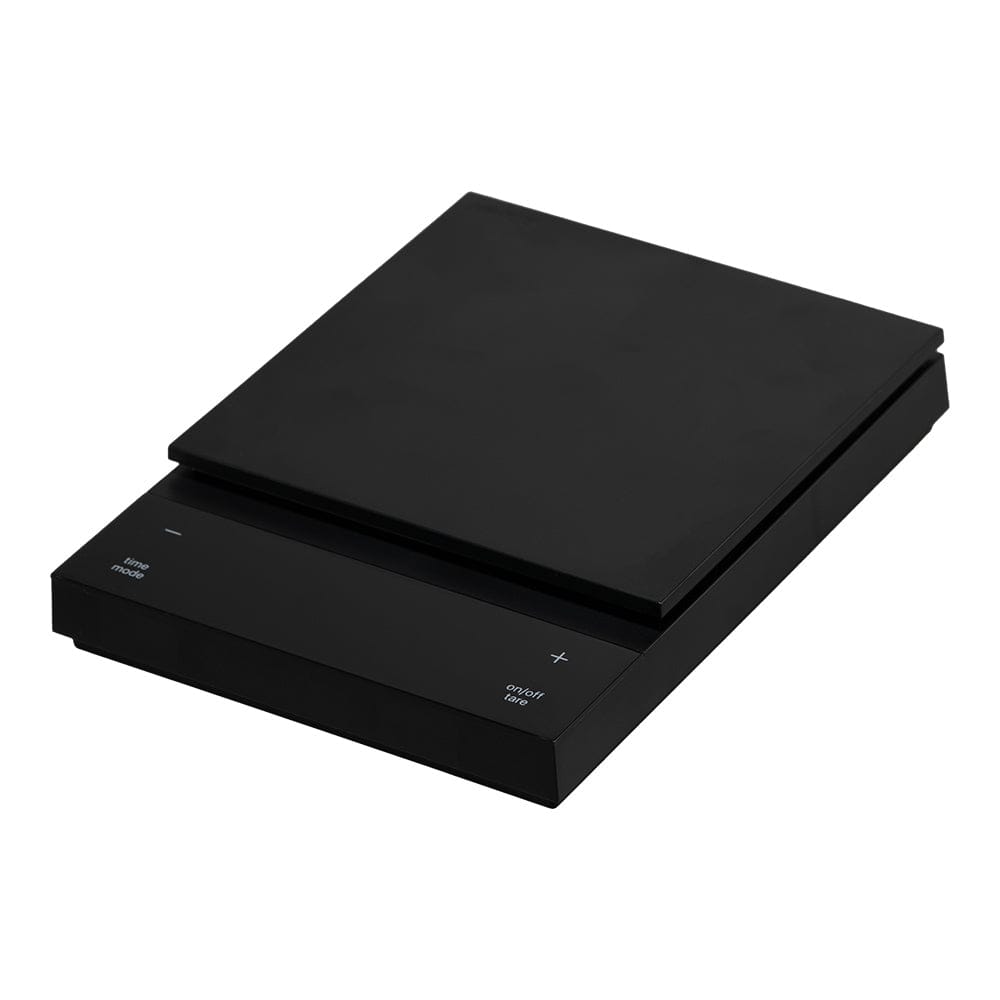 Hario Polaris Coffee Scale in Black on a white background