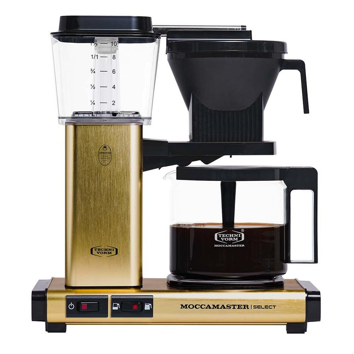 Moccamaster KBG Select Filter Coffee Machine - Brushed Brass - The Coffee Beautiful Company UK London Surrey
