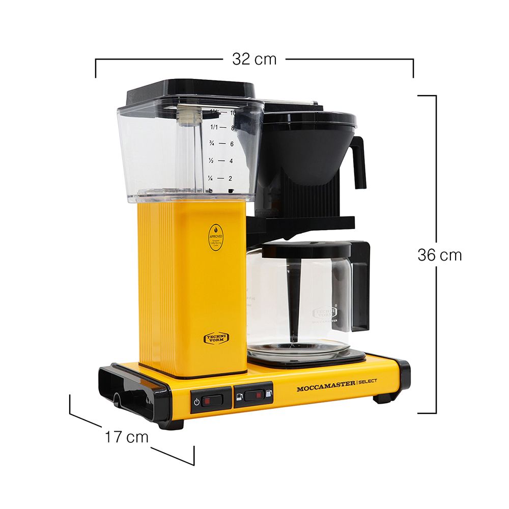 Moccamaster KBG Select Filter Coffee Machine - Yellow Pepper - The Coffee Beautiful Company UK London Surrey