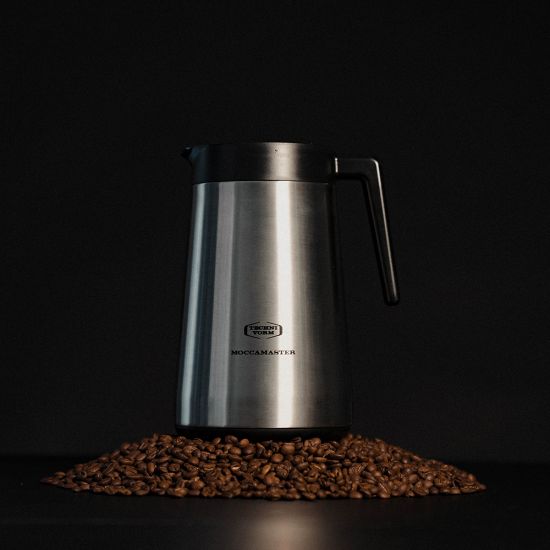 Moccamaster KGBT 1.25L Thermal Jug Brushed Silver by the coffee beautiful coffee company uk london surrey