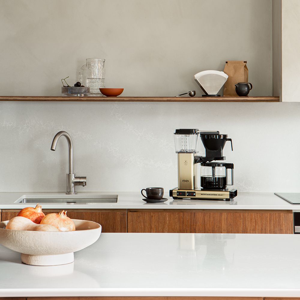 Moccamaster KBG Select Filter Coffee Machine - Brushed Brass - The Coffee Beautiful Company UK London Surrey
