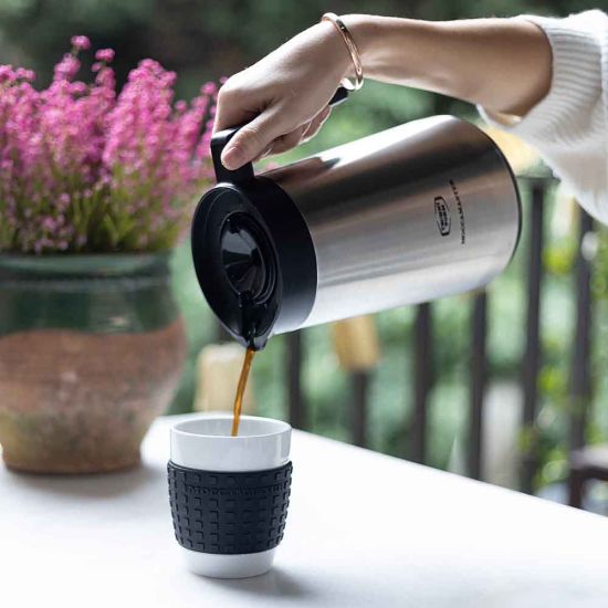 Moccamaster KGBT 1.25L Thermal Jug Brushed Silver by the coffee beautiful coffee company uk london surrey