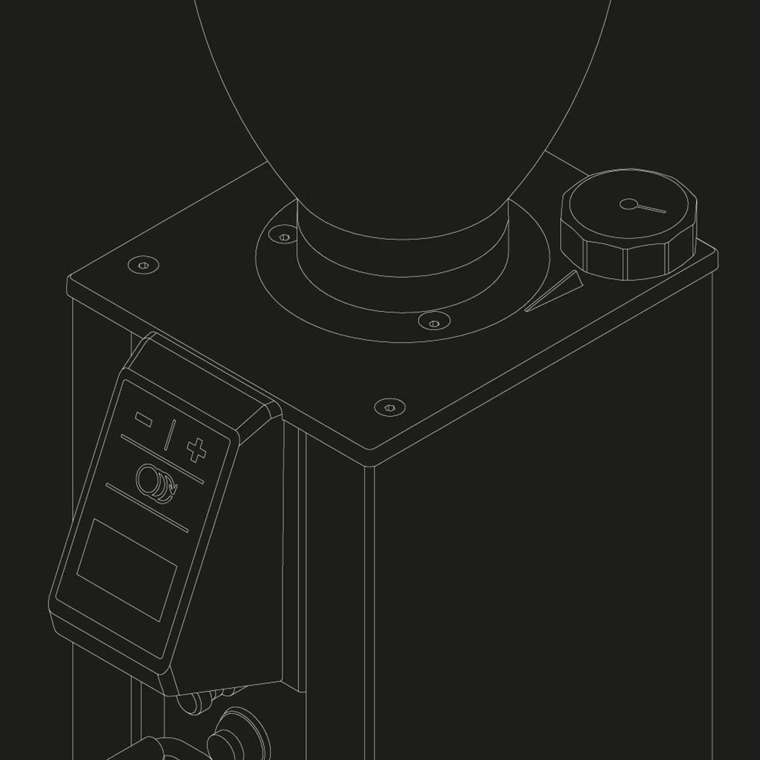 Macap Leo 55 Essential Electric Coffee Grinder in Anodised Black by the Coffee Beautiful Coffee Company