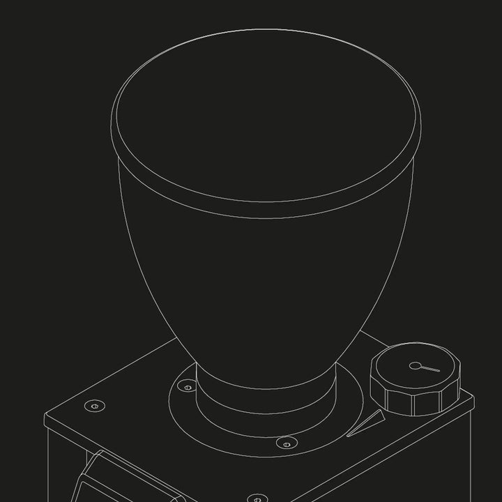 Macap Leo 55 Essential Electric Coffee Grinder in Anodised Black by the Coffee Beautiful Coffee Company