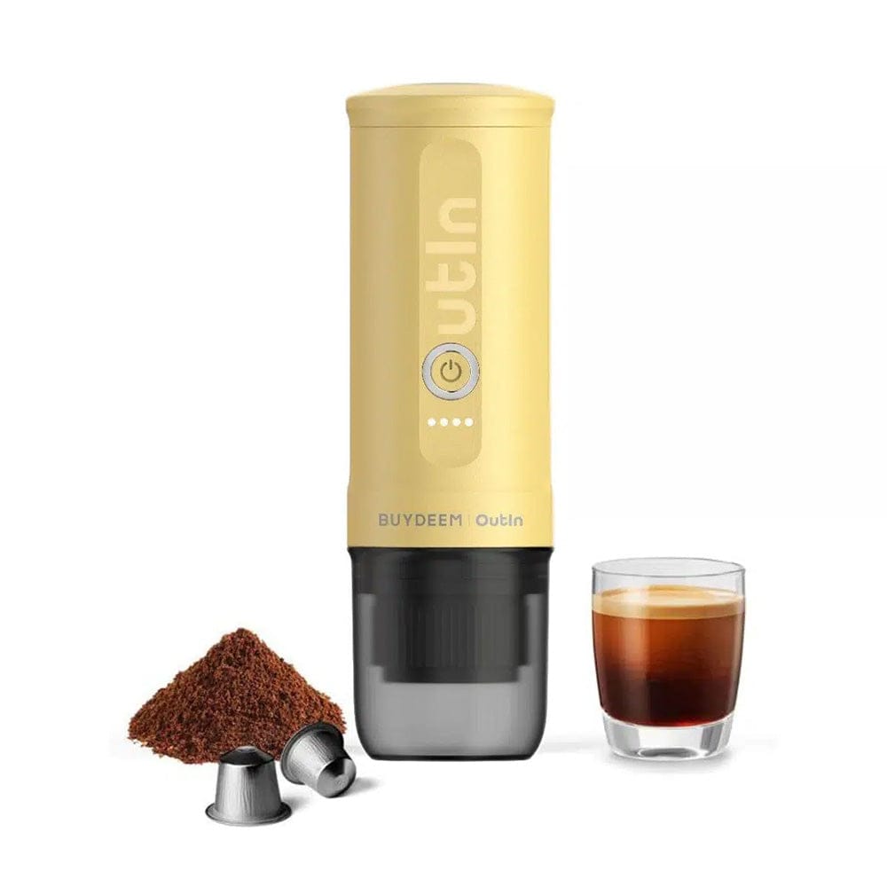 OutIn Nano Portable Espresso Machine in Mellow Yellow