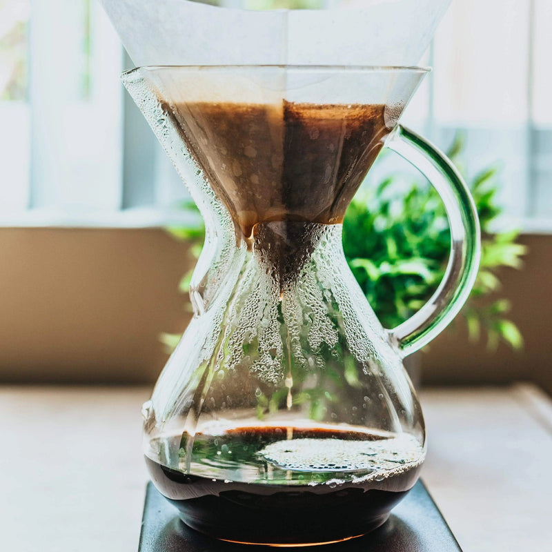 Single-origin pour-over coffee brewing
