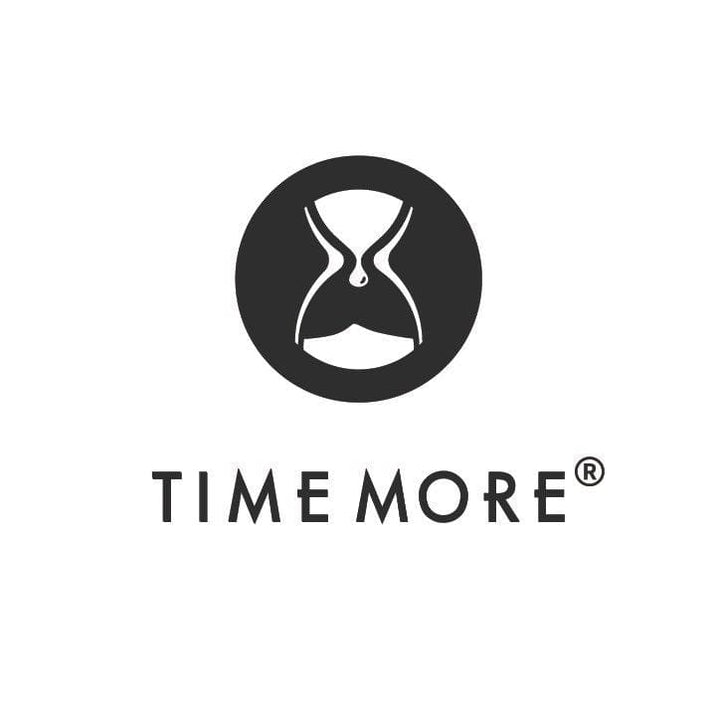 Timemore logo with hourglass symbol
